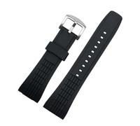 Cinturino for orologio in gomma siliconica da 26 mm con interfaccia ad arco semplice NERO, cinturino di ricambio for uomo compatibile SEIKO VELATURA SRH SPC007
