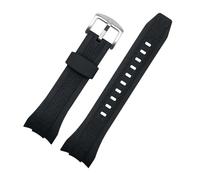 Cinturino for orologio in gomma siliconica da 26 mm con interfaccia ad arco semplice NERO, cinturino di ricambio for uomo compatibile SEIKO VELATURA SRH SPC007