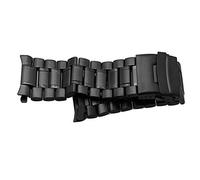 Cinturino for orologio in metallo, cinturino for orologio in acciaio inossidabile, cinturino for orologio con estremità curva, cinturino for orologio di ricambio con fibbia a doppia chiusura(Black,22m
