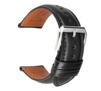 Cinturino for orologio in morbida pelle di vacchetta da 20/22/24 mm adatto for Longines/Casio/DW(Black S,20mm)