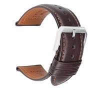 Cinturino for orologio in morbida pelle di vacchetta da 20/22/24 mm adatto for Longines/Casio/DW(Dark Brown S,18mm)