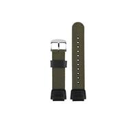 Cinturino for orologio in nylon 18mm adatto for Casio A1200 AE1300 A158 A159 F91W F84 W735 AQ-S800 AEQ-110 W-218H(Army Green silver)