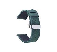 Cinturino for orologio in pelle 20mm 22mm adatto for Huawei GT5 4 46mm/ Samsung Galaxy Watch 7 6 5 4/ OnePlus 2 2R(Green,20mm)
