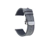 Cinturino for orologio in pelle 20mm 22mm adatto for Huawei GT5 4 46mm/ Samsung Galaxy Watch 7 6 5 4/ OnePlus 2 2R(Grey,20mm)
