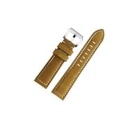 Cinturino for orologio in pelle bovina da 22mm adatto for Casio MDV-106 MDV-107 MDV-106D MTP-VD01(Khaki steel buckle)