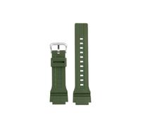Cinturino for orologio in silicone 20mm adatto for Casio MCW-200h AE-1400(Green silver buckle)