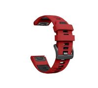 Cinturino for orologio in silicone adatto for Garmin Fenix 8 E 47mm 7X Pro 51mm Epix/6 6X 5X Plus(Red Black,22mm)