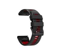 Cinturino For Orologio In Silicone Bicolore Adatto For Garmin TACTIX DELTA/Instinct 2X/Descent Mk2 Mk2i G1/MARQ/Enduro 2 Cinturino Quick Fit 22mm 26mm(Black Red,QuickFit 22mm)