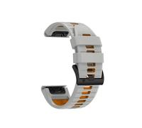 Cinturino For Orologio In Silicone Bicolore Adatto For Garmin TACTIX DELTA/Instinct 2X/Descent Mk2 Mk2i G1/MARQ/Enduro 2 Cinturino Quick Fit 22mm 26mm(Gray Orange,QuickFit 26mm)