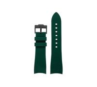 Cinturino for orologio in silicone morbido curvo da 22mm, adatto for Casio Edifice Racing ECB-900DB(Green Black)