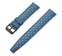 Cinturino for orologio in silicone stile tropicale da 18 mm, 20 mm, 22 mm, a sgancio rapido, cinturino sportivo in gomma traspirante, compatibile con smartwatch da uomo(Ink Blue Black,18mm)