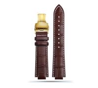 Cinturino for orologio in vera pelle compatibile con L-ouis Vuitton LV Tambour Q1121 Q114k cinturino for orologio convesso da uomo 12 mm 10 mm bracciale da uomo e da donna(A-brown a-gold,21.12mm)