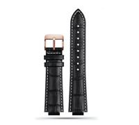 Cinturino for orologio in vera pelle compatibile con L-ouis Vuitton LV Tambour Q1121 Q114k cinturino for orologio convesso da uomo 12 mm 10 mm bracciale da uomo e da donna(B-black a-rose gold,21.12mm)