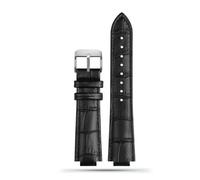 Cinturino for orologio in vera pelle compatibile con L-ouis Vuitton LV Tambour Q1121 Q114k cinturino for orologio convesso da uomo 12 mm 10 mm bracciale da uomo e da donna(B-black-silver,21.12mm)