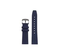 Cinturino for orologio in vera pelle di tela da 22mm Adatto for IWC/Pilot/Citizen/Tissot/Breitling/SEIKO(Blue-black buckle)