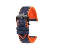 Cinturino for orologio sportivo da uomo in gomma impermeabile da 23mm Adatto for Casio PROTREK PRW-30 50 60 70(Blue Orange Black)