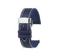 Cinturino for orologio sportivo da uomo in gomma impermeabile da 23mm Adatto for Casio PROTREK PRW-30 50 60 70(A-Blue white steel)