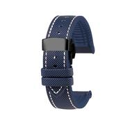 Cinturino for orologio sportivo da uomo in gomma impermeabile da 23mm Adatto for Casio PROTREK PRW-30 50 60 70(A-Blue White Black)