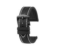 Cinturino for orologio sportivo da uomo in gomma impermeabile da 23mm Adatto for Casio PROTREK PRW-30 50 60 70(Black white Black)