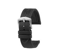 Cinturino for orologio sportivo da uomo in gomma impermeabile da 23mm Adatto for Casio PROTREK PRW-30 50 60 70(Black steel)