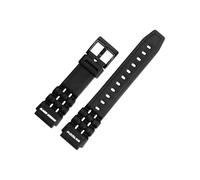 Cinturino for orologio sportivo impermeabile in silicone da 19mm Adatto for Casio Forester FT-500WC AW-80V W-89H(A black-black)