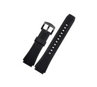 Cinturino For Orologio Sportivo In Gomma Siliconica Nera Adatto For Cinturini Casio Edifice EF-552 EF-552D-1A Bracciale Da Uomo Con Fibbia In Acciaio 25 * 20mm(Black buckle)