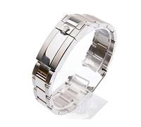 Cinturino for Rolex for SUBMARINER for DAYTONA Cinturino for orologio da uomo con bordo ad arco in acciaio inossidabile massiccio (Color : A, Size : 20mm With Logo)