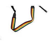 Cinturino fotocamera universale tracolla arcobaleno nero strap camera DSLR mirro