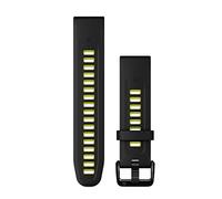 Cinturino Garmin 20mm QuickFit, Silicone, Black/Lime | Cinturino Originale Garmin 20mm, compatibile con modelli selezionati, QuickFit, Silicone, Black/Lime