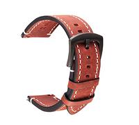 Cinturino Guarda Accessori Cinturino 18-24mm vintage in pelle di mucca Watch Band Blu Verde Marrone Nero, Rosso marrone, 24mm