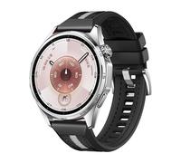 Cinturino ibrido per Huawei Watch GT 6 46 mm, in silicone e nylon, design di ricambio, nero