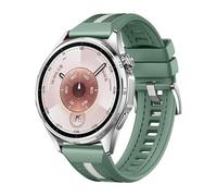 Cinturino ibrido per Huawei Watch GT 6 46 mm, in silicone e nylon, design di ricambio, verde