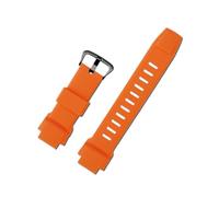 Cinturino impermeabile da uomo adatto for Casio PRG-270/250/500 PRW-2500/3500/5100 Cinturino in silicone da uomo in resina 18mm(Orange-black Buckle)