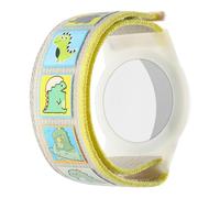 Cinturino impermeabile per bambini per AirTag GPS Tracker Holder Nylon + TPU Custodia Bambini Anti-perso Bracciale Cover Morbido Leggero Regolabile Cinturino Durevole (Dinosaur Jr)