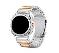 Cinturino in acciaio inossidabile a forma di I for Samsung WATCH 7 ULTRA 47MM, cinturino for Galaxy Ultra No Gaps Quick Fit(Silver Rose Gold)