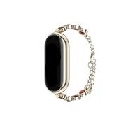 Cinturino in acciaio inossidabile adatto for braccialetto gioielli for Xiaomi Mi Band 8 Correa for cinturino sostitutivo stile Lady Fashion NFC for Miband 8 ( Color : Gold red , Size : For Miband 8 )