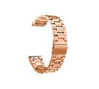 Cinturino In Acciaio Inossidabile Da 20, 22 E 26 Mm Adatto For Garmin Fenix 7S, 7, 7X, 6S, 6, 6X Pro, 5S, 5, 5X Plus, Adatto For Instinct 2X, 3HR, Cinturino In Metallo QuickFit.(Rose gold,20mm)