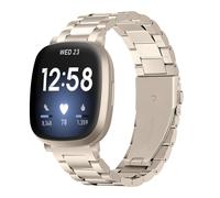 Cinturino in acciaio inossidabile Limque compatibile con Fitbit Versa 4 / Versa 3 / Fitbit Sense 2 / Sense, cinturini regolabili in metallo per o