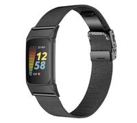 CINTURINO INF Charge5/6 - in acciaio inossidabile, compatibile con Fitbit Charge 5 e 6 Nero,
