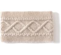 Cinturino in cashmere a maglia autunno inverno donna, tessura a maglia semplice, cinturino per capelli pi ù spesso e più ampio, resistente al vento