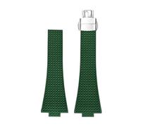 Cinturino in caucciù fluorurato adatto for Tissot Serie PRX 35mm 40mm Fibbia a farfalla FKM a sgancio rapido Sostituisci cinturino for uomo Donna 11/12mm(Green,11mm)