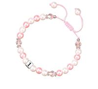 Cinturino in corda regolabile e intrecciato a mano con perle di lettere, adatto come regalo di compleanno per la tua figlia e apriscatole, Taglia unica, Cristallo artificiale, Nessuna pietra preziosa