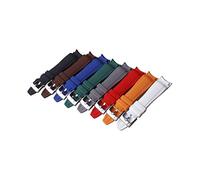 Cinturino in gomma 18mm 20mm 21mm 22mm 24mm Bracciale for Omega for Seiko for Rolex for Tissot Cinturino con estremità curva Cinturini for orologi Verde (Color : Orange, Size : 21mm)