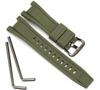 Cinturino in gomma compatibile con Casio G Shock GST-B100 GST-S110 GST-W110 GST-W310 GST-B200 Cinturino per orologio (armygreenband Blackbuckle)