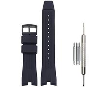 Cinturino in gomma compatibile con Citizen AW1475 1476 1477 CA4154 4155 Cinturino di ricambio da uomo Eco-Drive in silicone (fibbia nera e nera)