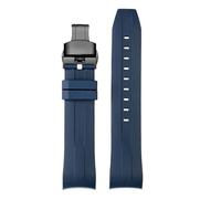 Cinturino in gomma con estremità curva da 22 mm compatibile Tissot 1853 Starfish Diving T120 Citizen Blue Angel JY8078-52L Seconda generazione impermeabile(Blue black,22mm)