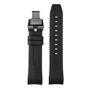 Cinturino in gomma con estremità curva da 22 mm compatibile Tissot 1853 Starfish Diving T120 Citizen Blue Angel JY8078-52L Seconda generazione impermeabile(Black black,21mm)