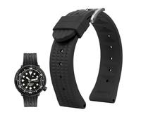 Cinturino in gomma da 20mm 22mm adatto for Seiko IWC Citizen Braccialetti con cinturino in waffle Moda universale da uomo Diver Cinturino sportivo in silicone (Color : Black-silver, Size : 20mm)