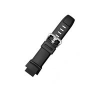 Cinturino in gomma impermeabile e resistente al sudore adatto for Casio PRW-3500/2500(Black,Silver buckle)