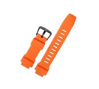 Cinturino in gomma impermeabile e resistente al sudore adatto for Casio PRW-3500/2500(Orange,Black buckle)